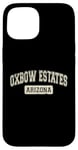 Coque pour iPhone 15 Oxbow Estates Arizona USA Texte classique vieilli