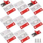 8 st ultratunna magnetiska dörrstängare för skåp, lådor, skjutdörrar och fönster