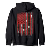 Sound Guy American Flag Audio Technician Engineer Sound Tech Zip Hoodie