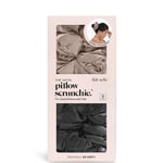 Kitsch Satin Pillow Scrunchie - Charcoal/Gold