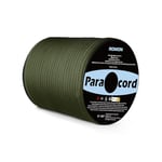 Romon Paracorde 4mm, Corde Escalade Paracord 550 9 Brins Corde en Nylon Corde Parachute Cordelettes, Cordes Tente Rope Cordon Tactiqu pour Survie Extérieur, 250kg Charge de Rupture, Armée Verte, 50m