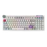 CIDOO ABM098 Hot Swappable Knob Wireless Mechanical Gaming Keyboard - Grey, Blue-through Switch