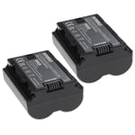 EXTENSILO 2x Batteries compatible avec Fuji / Fujifilm GFX100S, X-S20, X-H2 appareil photo (2250mAh, 7,2V, Li-ion)