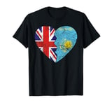 KAZAKH British Flags Heart | United Kingdom Kazakhstan Roots T-Shirt