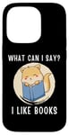 Coque pour iPhone 14 Pro Mignon chat kawaii chaton What Can I Say I Like Books