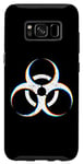 Coque pour Galaxy S8 Symbole de danger biologique - Changement d'aberration chromatique vieilli