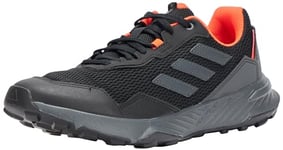 adidas Homme Tracefinder Trail Running Shoes Basket, Carbon Black/Grey Six/Solar Red, 50 2/3 EU
