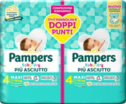 Pampers Bébé Dry TG.4 7-18 KG 34 Pcs Double Pack 17 + 17 Couches