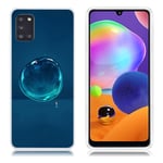 Samsung Deco Galaxy A31 kuoret - Vesipisara Tummansininen