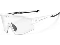 Rockbros Photochromic Sykkelbriller Med Uv 400 Uva- Og Uvb-Filtre, Hvite