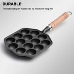 Cast Iron Takoyaki Grill Pan 14 Holes Cooking Baking Forms Mold