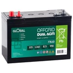 Global Batteri Dual AGM 105Ah