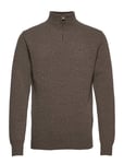 Barbour Essential Lambswool Half Zip Tops Knitwear Half Zip Jumpers Brown Barbour