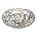 Casablanca Twigs Lampe en Aluminium plaqué Nickel pour 1 Bougie Pilier Argenté Vieilli Diamètre 41 cm Hauteur 0 x 0 x 20 cm