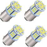 Ampoule LED Voiture, 4 Pièces 1157 Blanc 6500-7000K LED 12V P21W, Ampoules Clignotant LED pour Feu de Stop de Voiture, pour pour Moto, RV, Auto