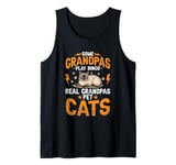 Mens Some Grandpas Play Bingo Real Grandpas Pet Cats Siamese Cat Tank Top