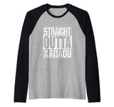 Straight Outta Xanadu Raglan Baseball Tee