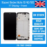 Xiaomi Redmi Note 10 4G/10S LCD TFT Display Touch Digitizer + frame