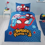 Disney Spidey and Friends Kids Bedding Set - Single Multicoloured