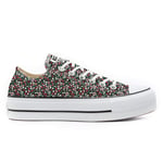 Converse Women's CTAS Print Platform Low Top Sneaker (Black/Multi/White (Black Floral), Numeric_9_Point_5)