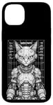 Coque pour iPhone 14 Plus Cyberpunk Chat Robot Android Cyborg Futuriste Feline Kitty