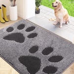 FCSDETAIL Dirt Trapper Indoor Door Mat 80 x 120 cm, Washable Entrance Rug, Absorbent Dog Doormat for Muddy Paws, Inside Mat for front door, Entryway, Pets