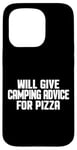 Coque pour iPhone 15 Pro Le camping-car amusant donnera des conseils de camping pour la pizza