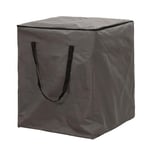 Perel Sac de rangement pour coussin d’extérieur, housse coussin de jardin, rangement coussin salon de jardin, sac hivernage, rangement étanche, imperméable, gris, 75 cm x 75 cm x 90 cm