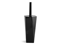 Hexagonal Toilet Brush Holder Black Plastic, 36.5cm, Brand H&H