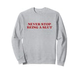 Never Stop Being A Slut Y2k Aesthetic Sweatshirt