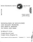 Investigation of occultation and imagery problems for orbital missions to Venus and Mars