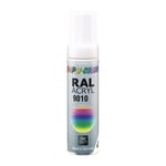 Crayon ? vernis blanc pur mat RAL 9010 12 ml 12 ml tige DUPLI-COLOR (Par 30)