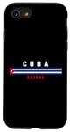 Coque pour iPhone SE (2020) / 7 / 8 Drapeau cubain avec texte CUBA- HAVANA en majuscules