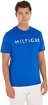 Tommy Hilfiger Men's Short-Sleeve T-Shirt Crew Neck, Blue (Ultra Blue), XS