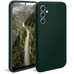 Moozy Minimalist Series Coque en silicone pour Samsung A54 5G, vert foncé – Finition mate légère, coque de protection fine et souple en TPU avec surface mate - Neuf