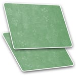 2 x Rectangle Stickers 7.5cm  - Green Science Atom Print Chemistry Physics  #452