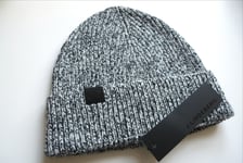 J.LINDEBERG Stockholm Sweden Wool Stone Grey Marl Cuff Beanie Toque Hat TAG Mens