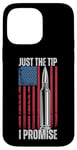 iPhone 14 Pro Max Just The Tip Gun Bullet US Flag Rifle Machine Gun Men Women Case