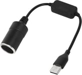 Bigcheer USB A mâle vers 12 V Prise Allume-Cigare câble convertisseur de Tension pour enregistreur de Conduite Chien électronique