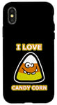 iPhone X/XS I Love Candy Corn Funny Halloween Costume Trick Or Treating Case