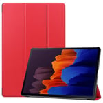 samsung Samsung Galaxy Tab S7+ T970 Tri-Fold PU Case Red