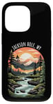 iPhone 13 Pro Jackson Hole Wyoming USA Scenic Mountain Retro Sunset Style Case