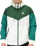 Nike Men M NSW HE WR HD Jacket - Sail/Fir/Mystic Green, X-Small