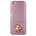 Coque rose pour Iphone 7 8 SE chat et samourai kawaii coeur