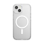 PopSockets iPhone 15 Case with Phone Grip and Slide Compatible with MagSafe, Phone Case for iPhone 15, Wireless Charging Compatible - Clear