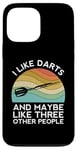 iPhone 13 Pro Max I Like Darts Cricket Dart 501 Beer Retro Funny Throwing Game Case