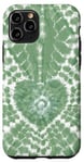 Coque pour iPhone 11 Pro Cœur vert style Tie Dye Love Meditation Zen Motif Boho