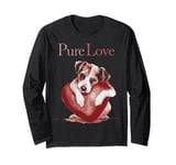 Adorable Puppy Hugging Heart Cute Dog Lover Long Sleeve T-Shirt