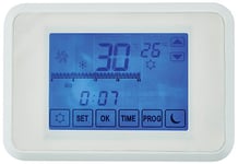 MKC MK932 Thermostat programmable, écran tactile avec programmation hebdomadaire, blanc