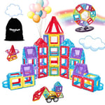 Theefun Construction Magnetique Enfant 100 Pièces, Blocs de Construction Magnétique Jeux de Construction Magnetique pour Garçons et Filles Créatif et éducatif pour Enfants de 3 4 5 6 7 Ans